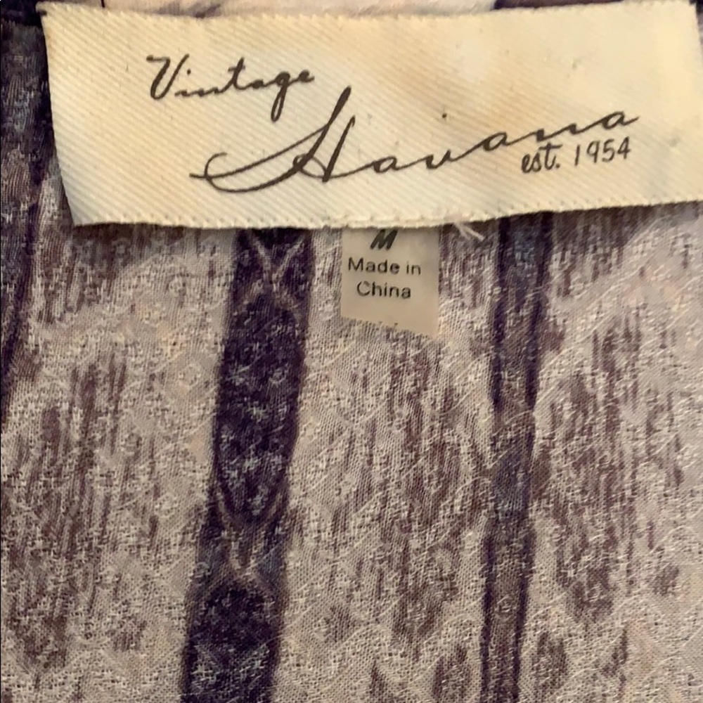 Purple Patterned Deep Cut Romper - image 3